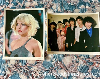 2 Original 1979 BLONDIE Fan Club Items Two 8" x 10" Photo Prints Debbie Harry Punk New Wave Seventies