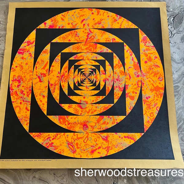 thumbnail interactive-video image 1 of Original 1970 Sorcerer Vintage Blacklight Poster By Petagno – Headshop Psychedelic Art 1 of 4