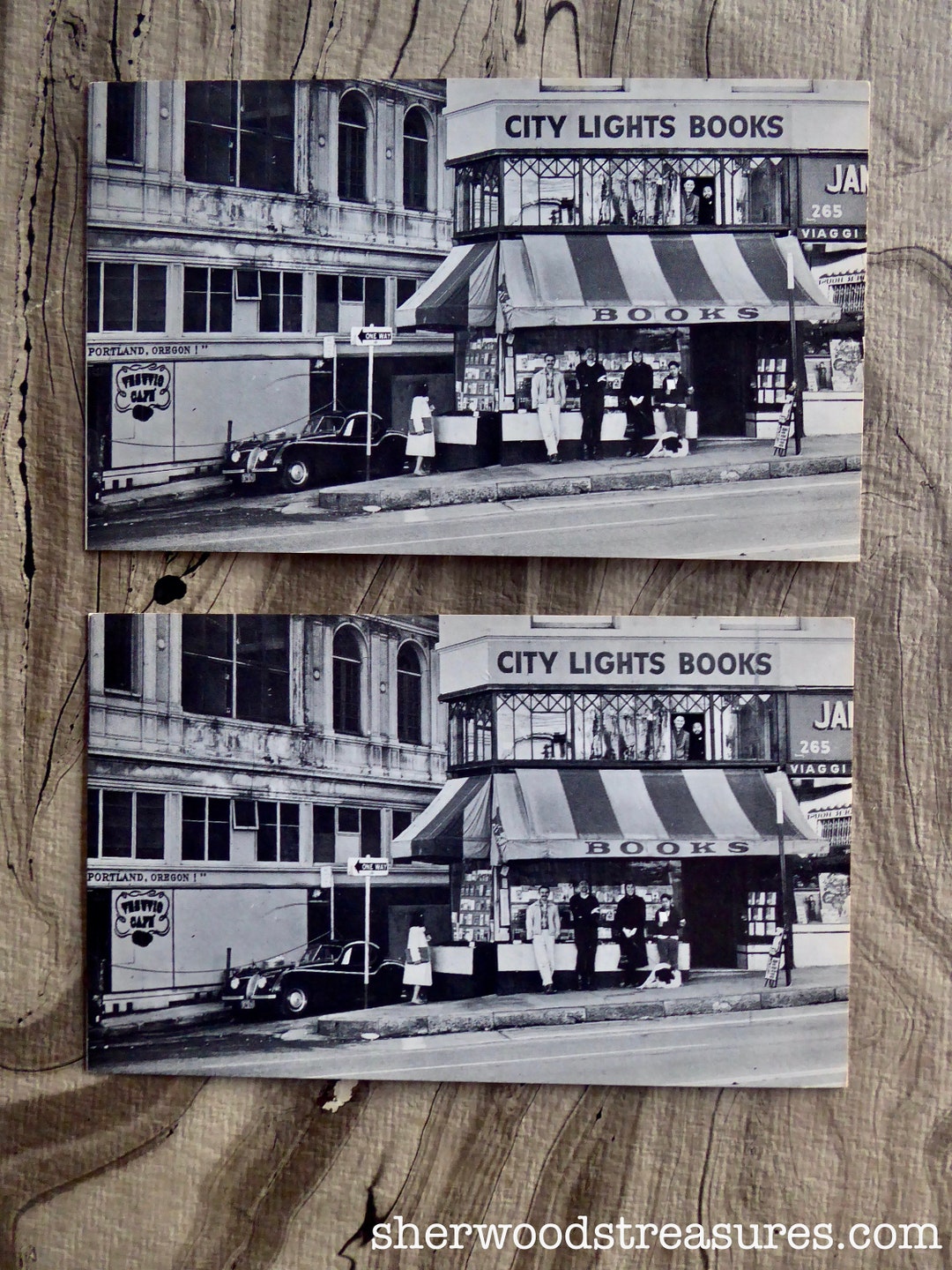 2 CITY LIGHTS Book Store Original Postcards Lawrence Ferlinghetti Beat
