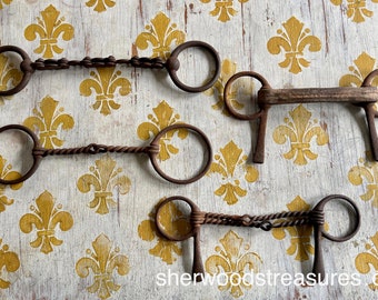 Lot of Four Amazing Vintage Horse Bridles Old West Cowboy  Horse Snaffle Bit Country Ranch