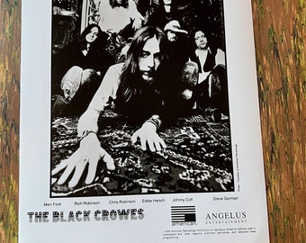 THE BLACK CROWES 1994 Tour Promo Photo 8" x 10"  Black and White