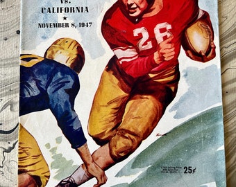 1947 Washington Vs California Cal UC BERKELEY College Football Program Original  Unscored
