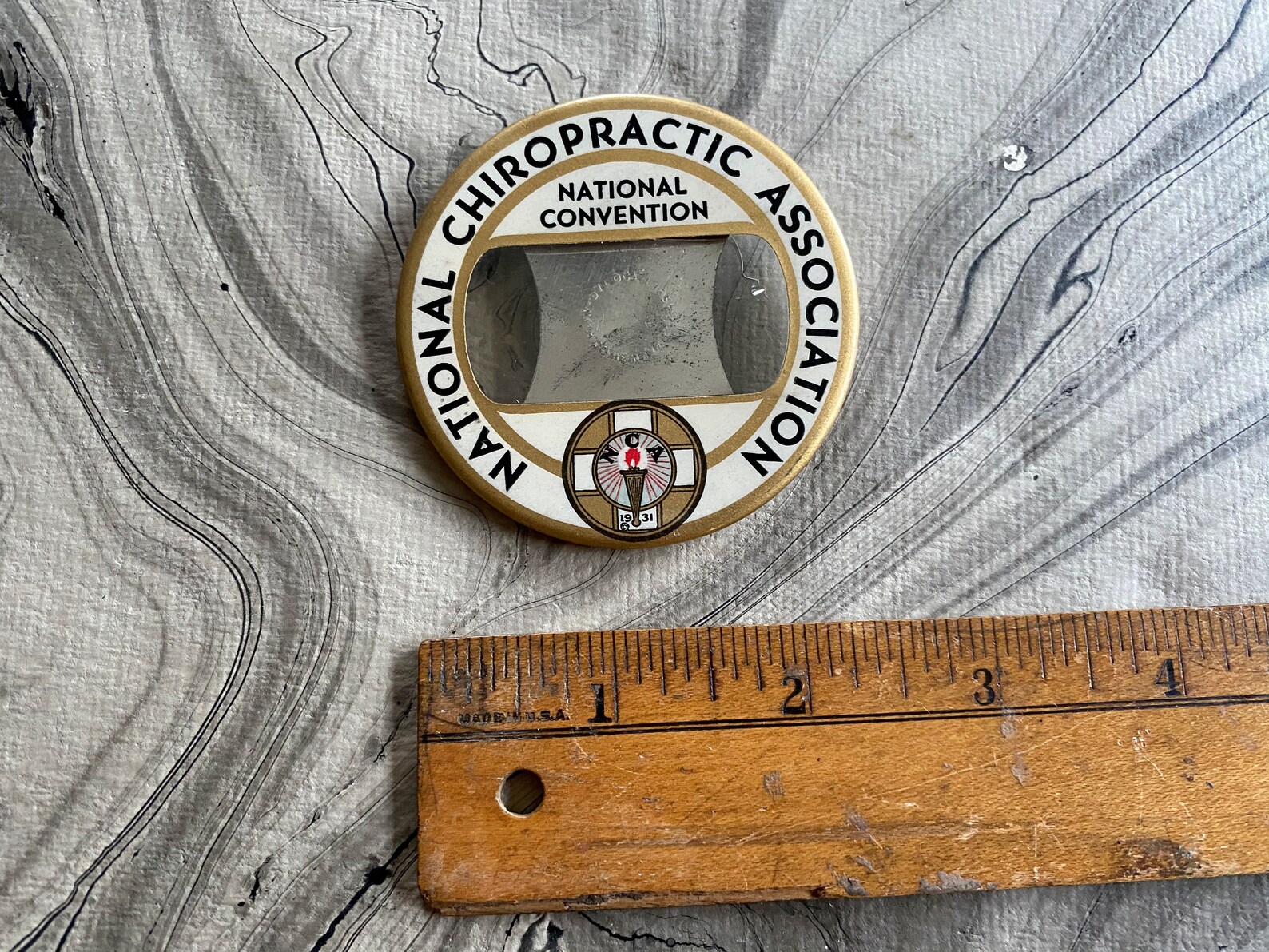 1931 National Chiropractic Association Badge Pin 2 1/2 Etsy