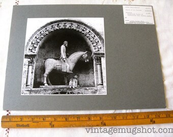 French MELLE  Church of ST. Hilaire Cathedral  Equestrian Original Photograph Southern  France Architectural Photo UC Berkeley