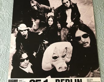 Original 1995 Black Crowes Tour Amorica Or Bust  German Concert Poster Berlin 23 1/4" X 32"