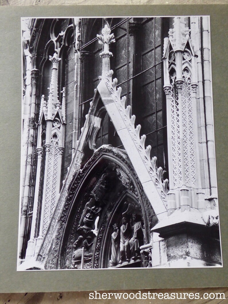 French NOTRE DAME West Facade Virgin Porte Rouge Paris France Original Photograph Architectural Photo UC Berkeley