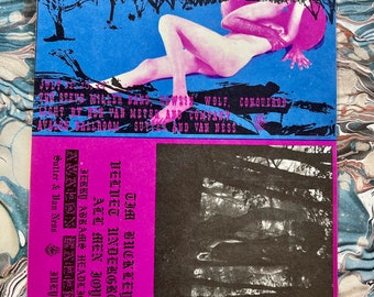 Naked Hippies Sixties Original 1968 Velvet Underground Double Mailed Postcard FD 127 128  Howlin Wolf Avalon Family Dog