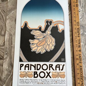 1975 David Lance Goines Original Printing Pandora's Box 13 x 24 Exc. Saint Hieronymus Press Pacific Film Archive Berkeley image 2