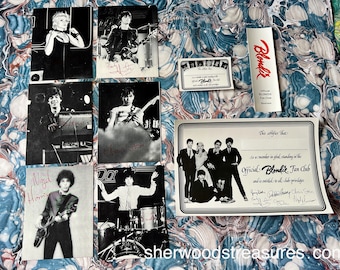 9 Original 1979 BLONDIE Fan Club Items Band Photo Bios Bookmark Card and Certificate  Debbie Harry Punk New Wave Seventies