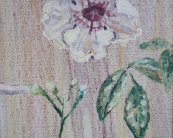 Small oil painting, framed , flower
