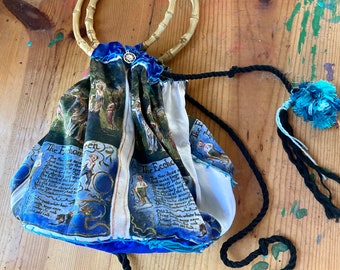 The Blake Bag  Handsewn Drawstring Bag with Bamboo Handles