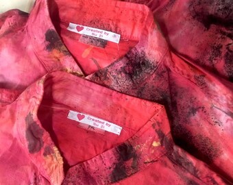 Red19 Mens Longsleeved TabCollar Cotton Shirt