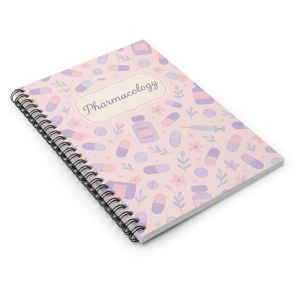 Pharmacology Spiral Notebook - Cute Medicinal Design, Perfect for ...