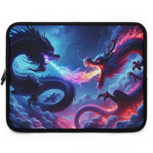 Mythical Dragon Laptop Sleeve - Fantasy Dragon Design, Tech Accessory, Gift for Gamers, Cool Art Sleeve, Laptop Protector