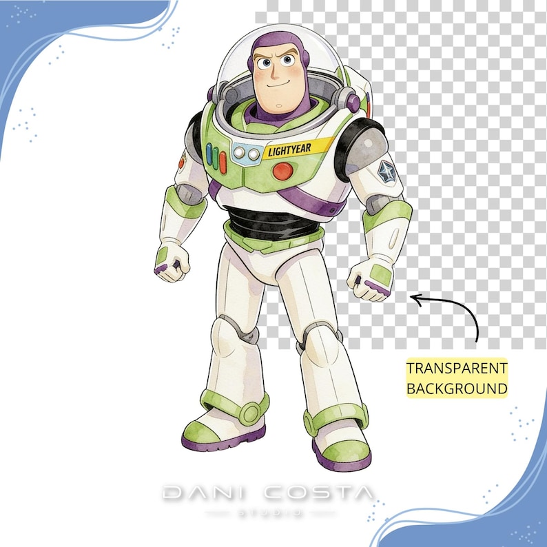 Toy Story Inspired Clipart Bundle, 110 Watercolor PNG Cliparts, 15 Digital Papers, Birthday Party Decorations, Sublimation PNG, Cake Topper image 5