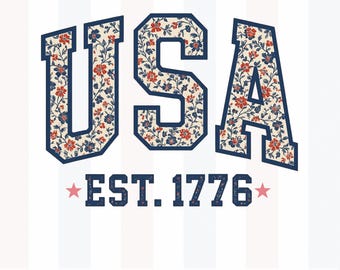 4th of July PNG Clipart – Cute Patriotic Digital Art – America Sublimation Image for Tags & Crafts