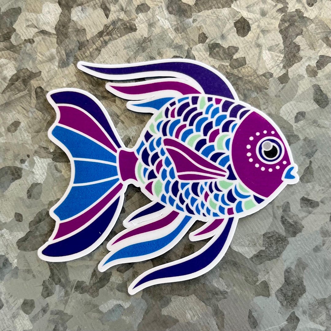 Colorful Beta Fish Sticker, Waterproof Vinyl Decal (3”) - Etsy
