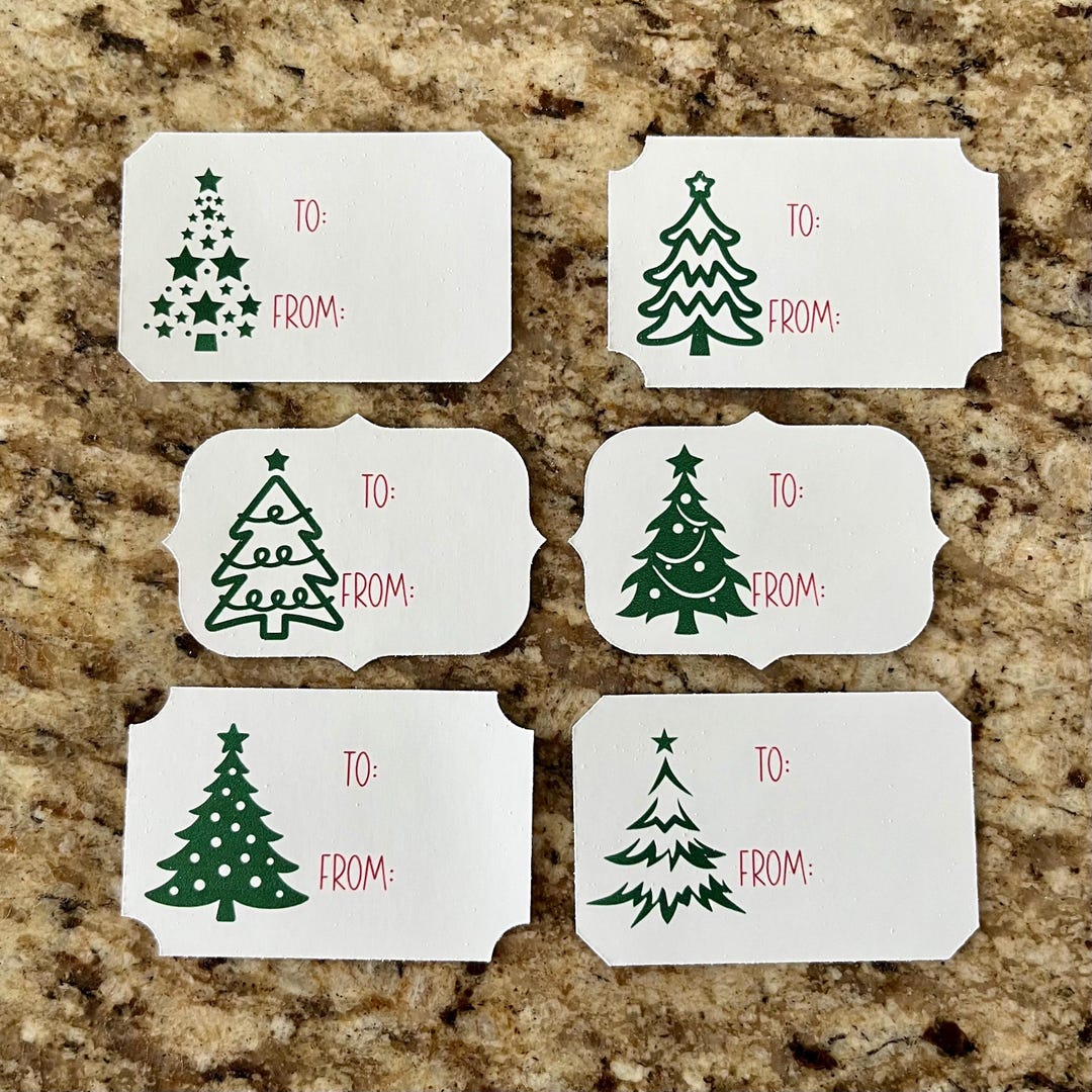 Star Tree Tag Star Topped Christmas Tree Gift Tags - Set of 12 - Etsy