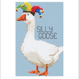 Silly Goose Cross Stitch Pattern PDF DOWNLOAD ONLY