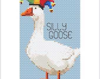 Silly Goose Cross Stitch Pattern PDF DOWNLOAD ONLY