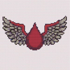 Angels of blood emblem cross stitch pattern PDF ONLY