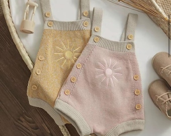Baby Boy / Girl Toddler Cosy Sleeveless Sunshine 100% Cotton Jumpsuit Romper