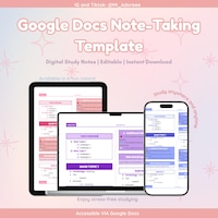 Study Guide Template, Goodnotes for College, Note Taking Template ...