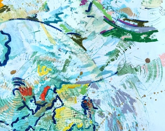 Handmade Mixed Original Unique Sketch 50cm x 70cm - Unique Wall Art Gift Home Decor