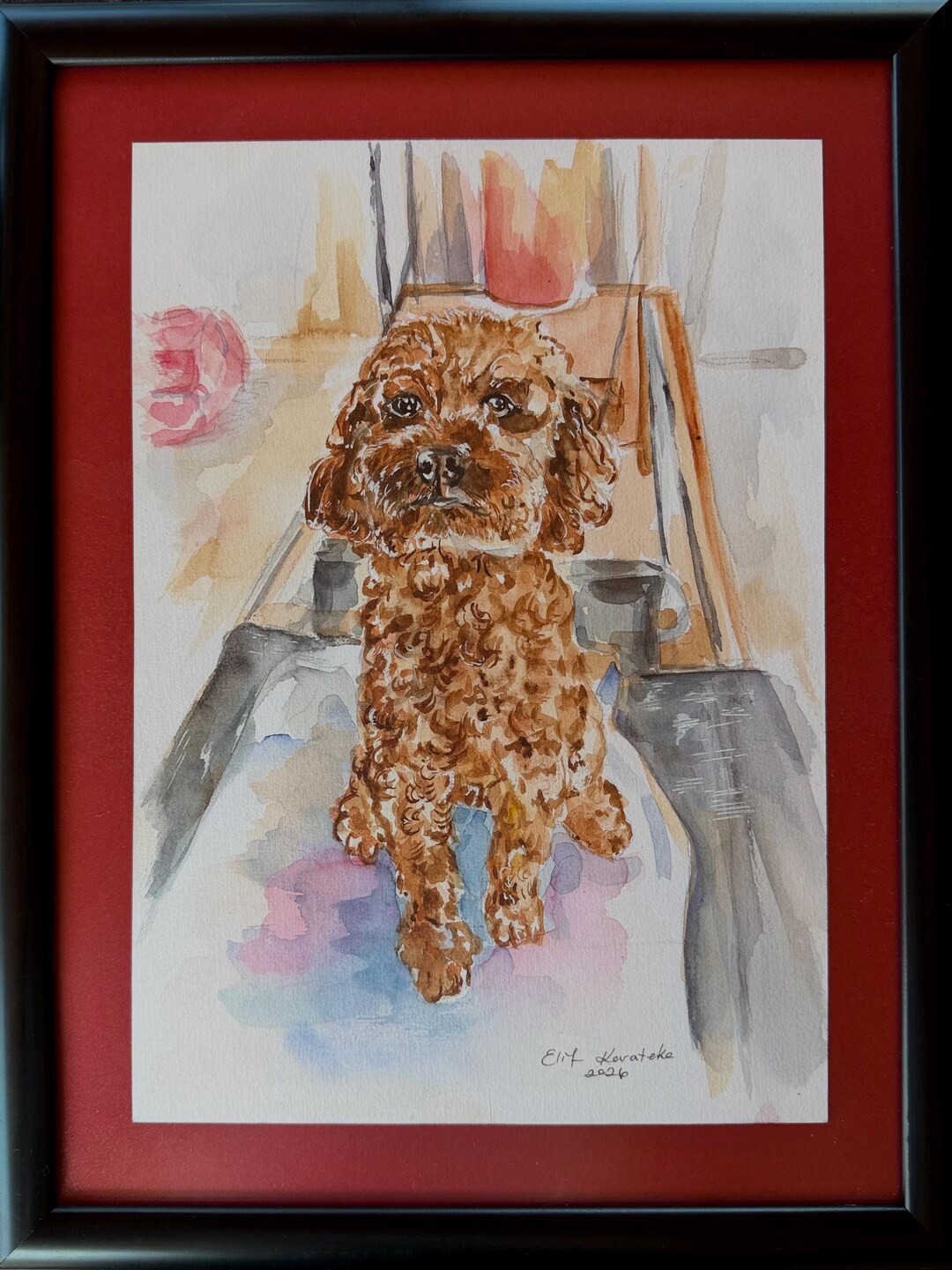 Custom Watercolor Pet Portrait From Photo | Hand Painted Cat & Dog ...