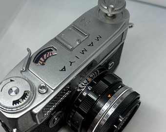 Mamiya Rangefinder Film Camera w/ Mamiya-Sekor 48mm f/1.9 Lens | Vintage Mamiya Japan