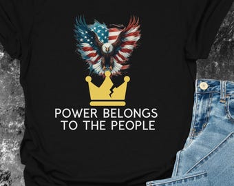 No Kings American Eagle Graphic Tee, Political T-Shirt