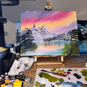 Landscape Mountains Oil Painting