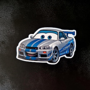 Nissan GTR R34, Fast and Furious Sticker (waterproof)
