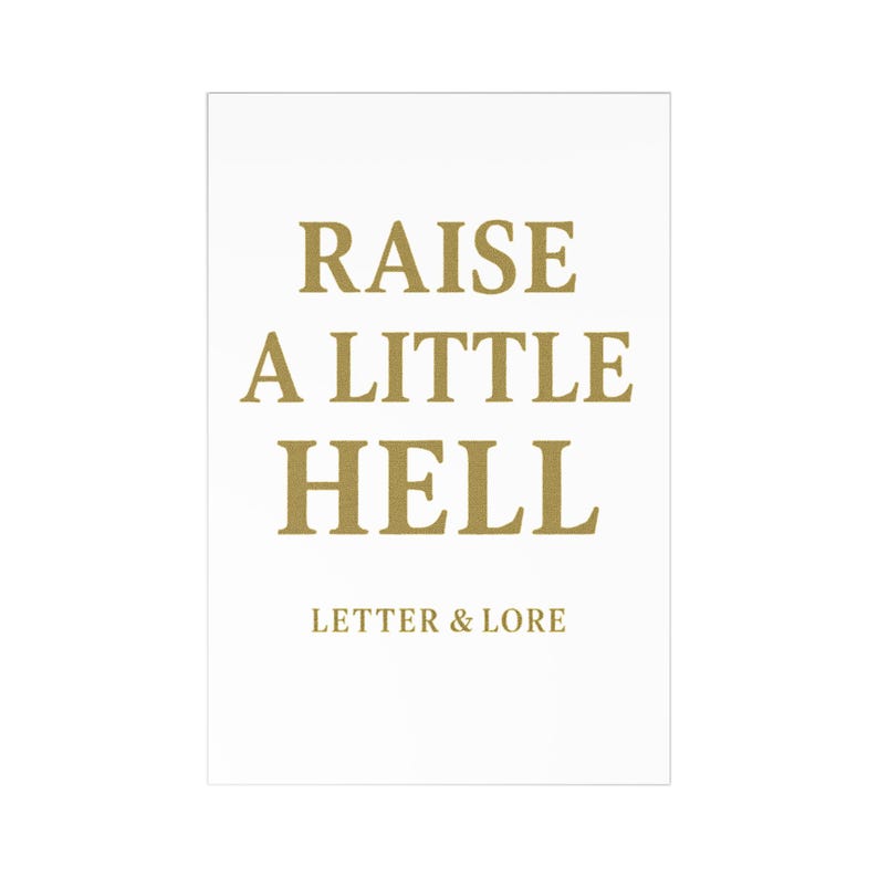 Inspirational Postcard Set: 'Raise A Little Hell' - Motivational Wall Art image 1