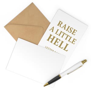 Inspirational Postcard Set: 'Raise A Little Hell' - Motivational Wall Art image 2