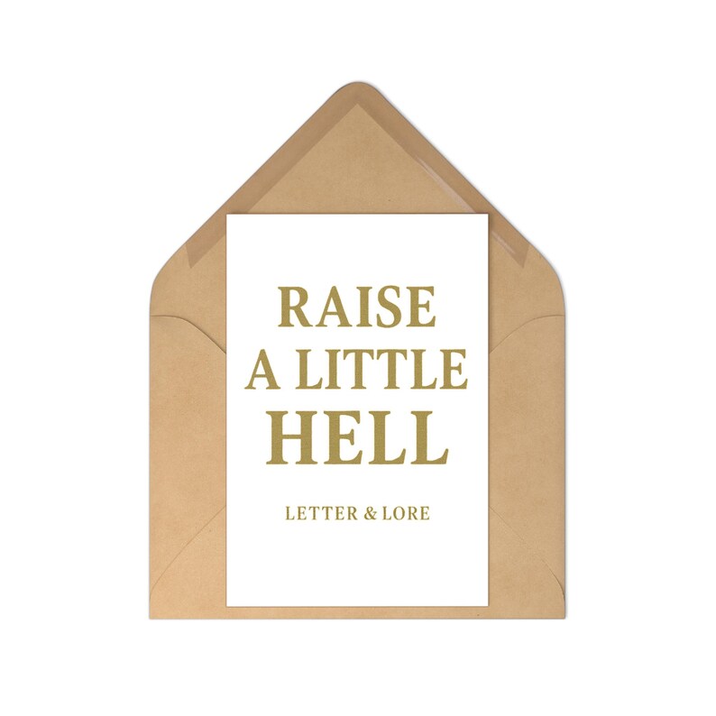 Inspirational Postcard Set: 'Raise A Little Hell' - Motivational Wall Art image 3