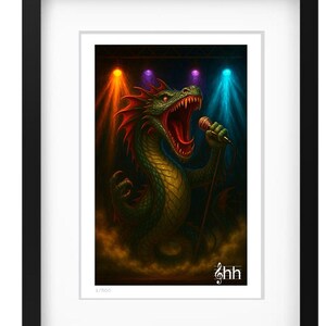 Stampa artistica digitale in edizione limitata del cantante solista della rock band HiFi Hobbyist