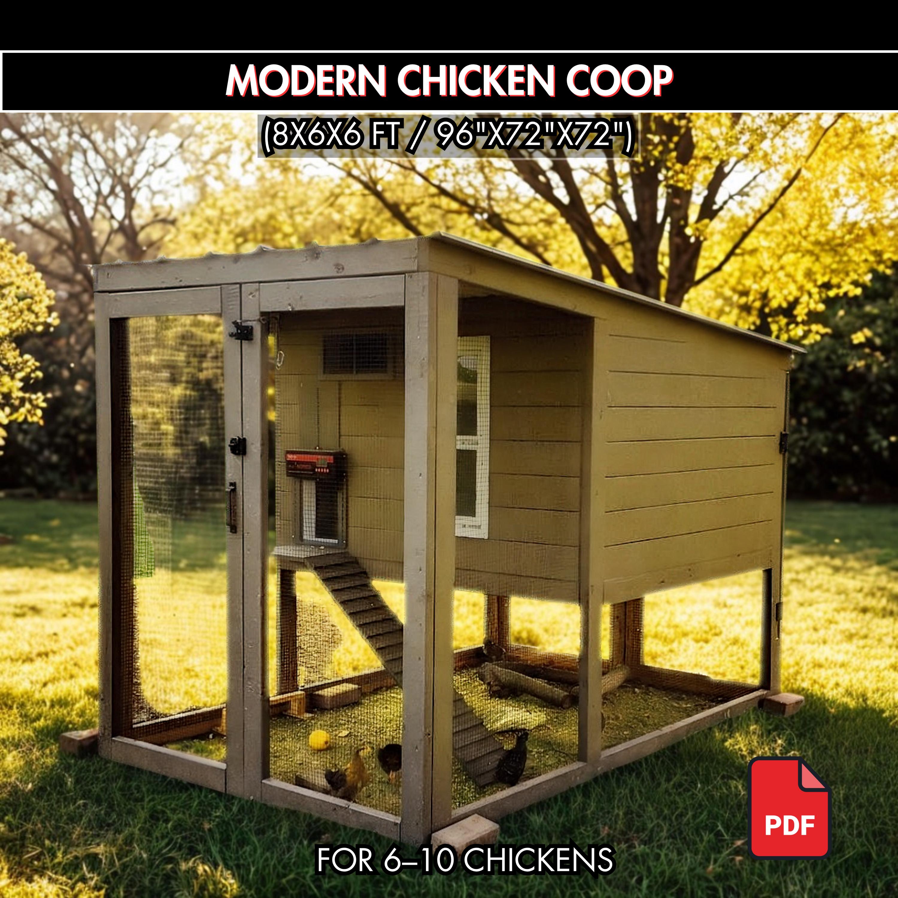 8x6 Chicken Coop Plans Metric & Instructions - backyard chicken coop blueprint, Diy chicken house design,hen house plan pdf, coop large plan