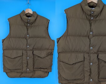 Vintage 1970s Woolrich Goose Down Vest Mens Size Large Beige - Etsy