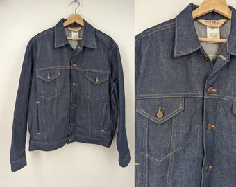 Vtg LEVI'S Trucker Denim Jacket Sz 44 Blue 70506-0216 USA Red Tab