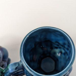 Vintage 60s Inarco Japan Blue Fruit Bowl Set of Four Mugs image 6