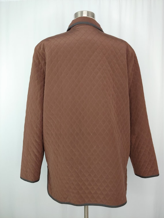 Vintage 90s Diane von Furstenberg Medium Brown Si… - image 4