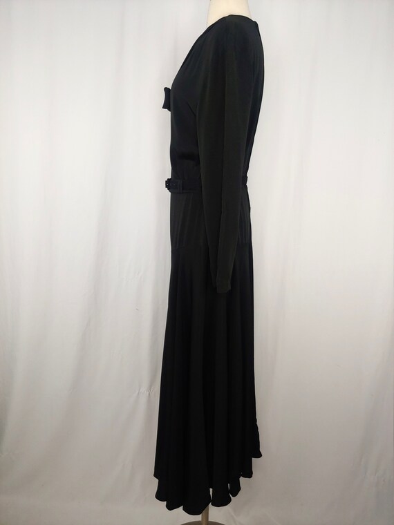 Vintage Eighties Does Forties Black Rayon Blend L… - image 4