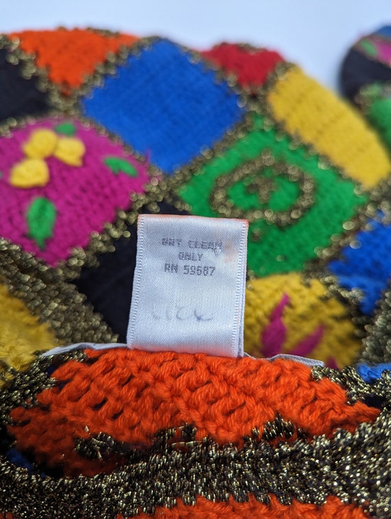 90 Handknit for the Limited Medium Colorful Pullover Sweater