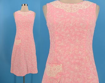 Vintage Sixties "The Lilly" Lilly Pulitzer XS 4 Pink Sleeveless Shift Dress - 60s Lilly Pulitzer RARE Dress