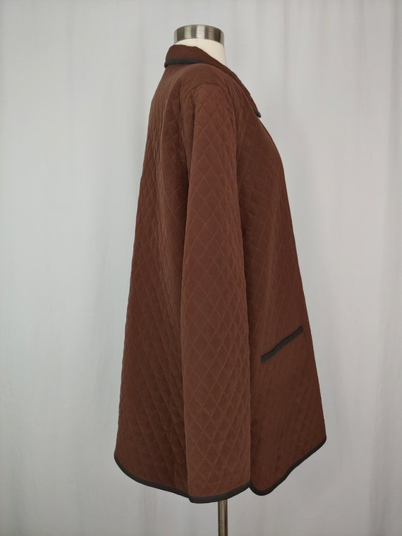 Vintage 90s Diane von Furstenberg Medium Brown Si… - image 5