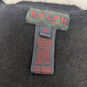 Y2K Ralph Ralph Lauren Black Angora Sheath Dress and Cardigan Set Medium image 8