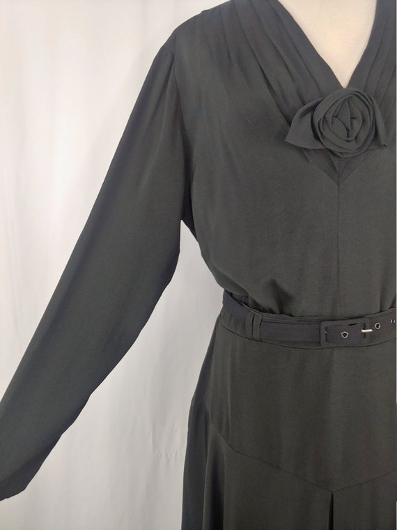 Vintage Eighties Does Forties Black Rayon Blend L… - image 3