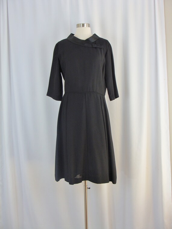 Vintage Sixties Dress - Early Sixties Black Dress… - image 3