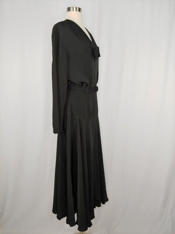 Vintage Eighties Does Forties Black Rayon Blend L… - image 6